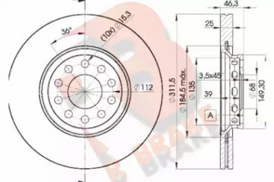 R BRAKE 78rbd24065 -  Тормозной диск